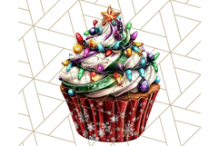 Christmas Cupcake PNG Clipart, Cute Food PNG, Holiday Treat Product Image 2