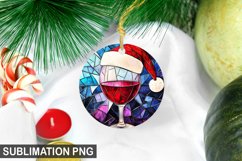 Christmas Santa Wineglass Ornament | Christmas Ornament PNG Product Image 1
