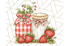 Cottagecore Strawberry Kitchen PNG Clipart, Retro Fruit Png Product Image 2
