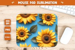 3D Sunflower Mouse Pad Sublimation Product Image 1