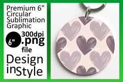 Charming Round Design Coaster Template , Heart Product Image 1