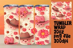 Joyful Floral Smile Tumbler Wrap Sublimation 20oz Product Image 1