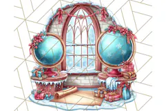 Christmas North Pole Village PNG Clipart, Cute Holiday Art Product Image 2