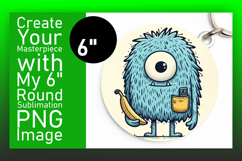 Playful Circle Design for Sublimation , Monster Product Image 1