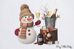 Luxury Blue And Gold Christmas Clipart PNG Product Image 1