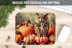 Owl Mouse pad Sublimation - Thanksgiving PNG Design Product Image 1