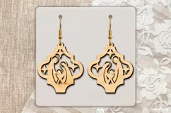 Nativity Scene Earrings Laser Cut | Jewerly SVG | SVG Product Image 2