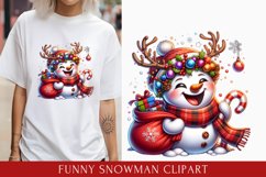Christmas snowman clipart, snowman sublimation bundle Product Image 4