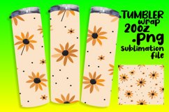 Sublimation Tumbler Wrap with Boho Blossoms Product Image 1