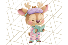 Santa’s Pajama Day Clipart, Cute Christmas Bedtime PNG Product Image 2
