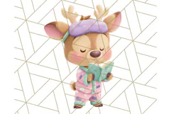 Santa’s Pajama Day Clipart, Cute Christmas Bedtime PNG Product Image 2