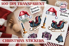 Christmas Sticker Sheet Gothic Dark Winter Holiday PNG Product Image 1
