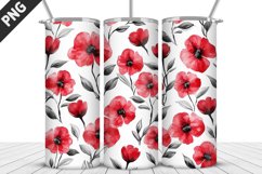 Flowers Tumbler Wrap | Sublimation Design | Tumbler PNG Product Image 1