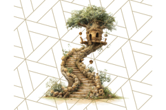 Acorn Village Clipart PNG, Fall Animal Png Product Image 2