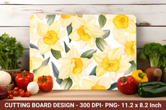 Watercolor Daffodil Flowers Cutting Board | Cutting Board pn Product Image 1