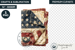 Vintage 4th of July Patriotic clipart for independence day Product Image 1