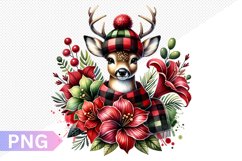 Christmas Deer Sublimation - Clipart PNG Design Product Image 1