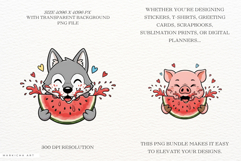 Animals Love Watermelon Clipart Product Image 2