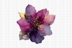 23 Dark and Gold Flowers PNG Product Image 18