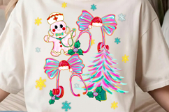 Brushtroke Christmas nurse png, Nurse Coquette Christmas Png Product Image 3