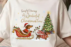 Merry Christmas Dachshund Dog, Gift for Dog Lovers Product Image 3