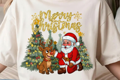 Merry Christmas Reindeer And Santa PNG, Christmas png Product Image 3