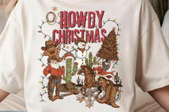 Howdy Christmas Png, Cowboy Santa Claus Png, Western Png Product Image 2