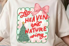 Let Heaven and Nature Sing PNG, Christian Christmas Png Product Image 2
