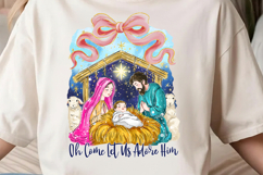 Oh Come Let Us Adore Him PNG, Religious Christmas Church PNG Product Image 2