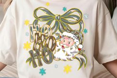 Preppy Santa Camo PNG, Ho Ho Ho Camo Png, Camo Christmas Png Product Image 1