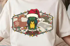 Camo Duck Christmas PNG, Merry and Bright Christmas Png Product Image 1