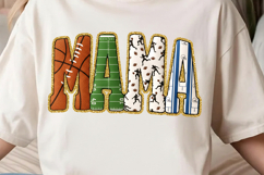 Football Mama Png, Patchwork Foorball Mama Png, Sports Mama Product Image 3
