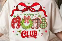 Merry Moms Club Svg Png, Jolly Mama png, Retro Christmas png Product Image 2