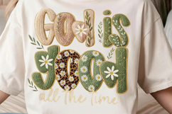 Leopard God is Good all the time Coquette Latch Hook Yarn Product Image 3