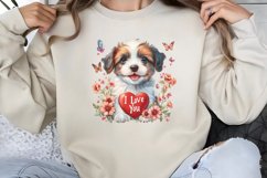 Valentine Dog Clipart PNG Product Image 1