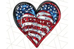 Coquette 4th of July Png, Patriotic Hearts and Bows Clipart Product Image 2