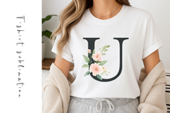 Alphabet, Letters, Monogram, White Flowers Product Image 1