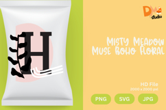 Misty Meadow Muse Boho Floral Monogram Product Image 1