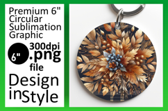 Stylish Circle Design for Car Coasters , Autumn Flower Product Image 1