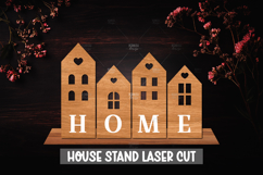 3D House Laser Cut Stand Home Decor, Home Decor Laser cut Product Image 1
