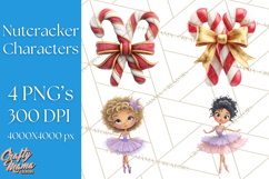 Diverse Ballerina Nutcracker Clipart PNG Product Image 1