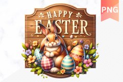 Easter Bunny Sublimation Clipart Bundle Product Image 4