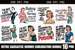 Retro Sarcastic Women Sublimation Bundle PNG Product Image 1