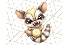 Adorable Angry Animals Clipart PNG, Cute Moody Faces Png Product Image 2