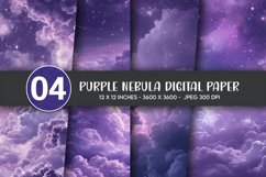 Purple Nebula Digital Paper Product Image 1