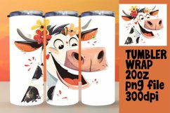 Happy-Go-Lucky Cow Tumbler Sublimation - 20oz Product Image 1