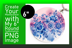 Bright Round Design for Car Coasters , Watercolor Patter Product Image 1