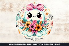 Halloween Boo Wind Spinner Sublimation Design Product Image 1