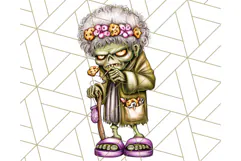 Bold Zombie Clipart PNG, Creepy Halloween Clip Art Product Image 2