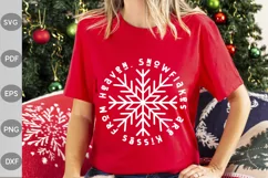 Winter Quote SVG/ Snowflakes are kisses from heaven SVG Product Image 2